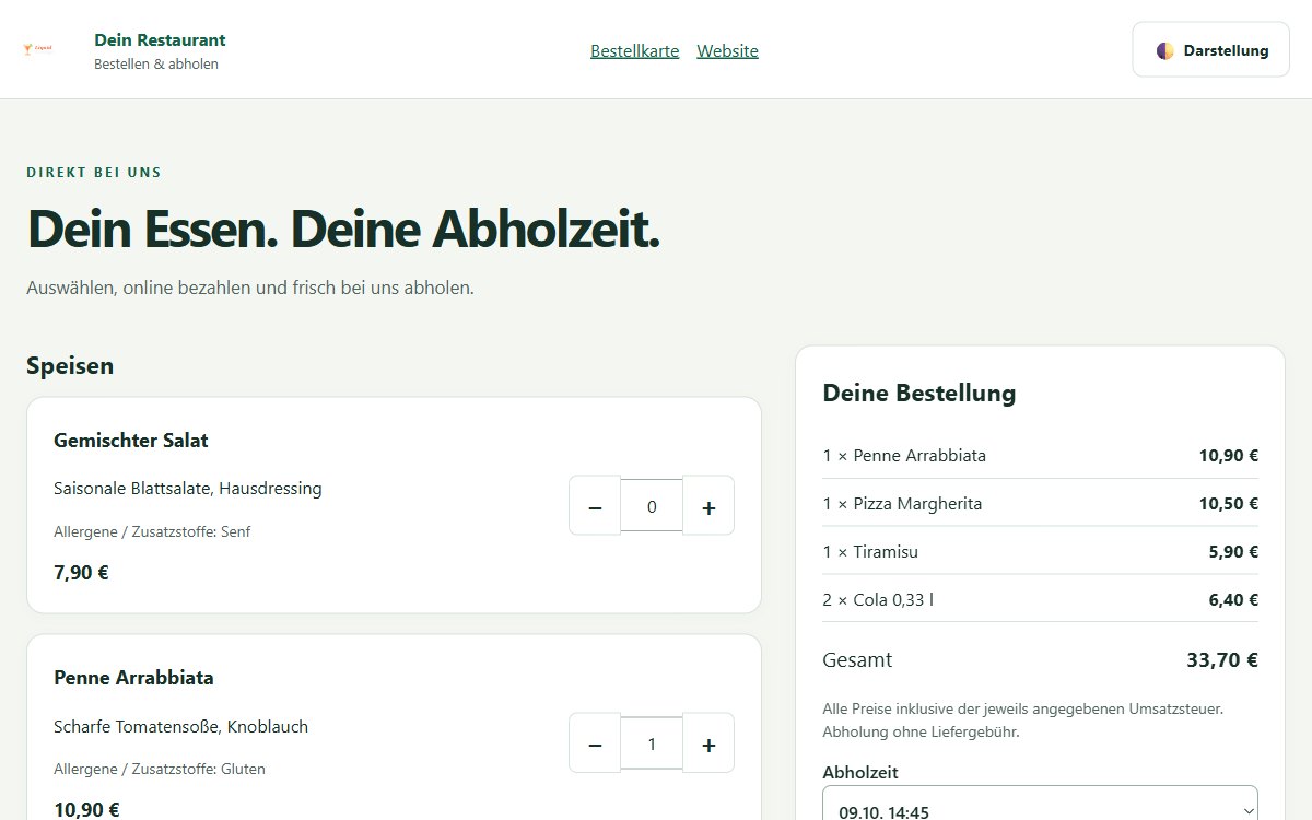 🛍️ Online bestellen & abholen (Zusatzmodul)