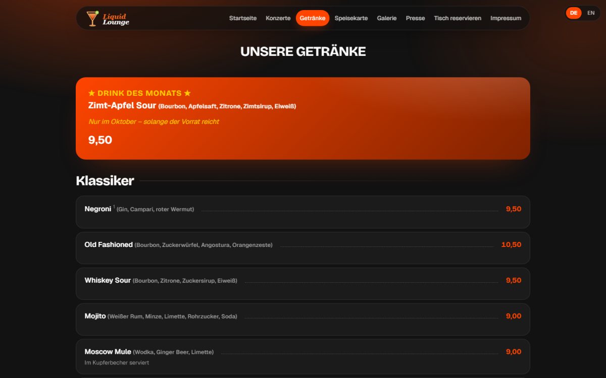 🍺 Getränkekarten‑Modul