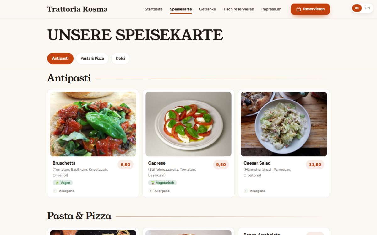 🍽️ Speisekarten-Modul